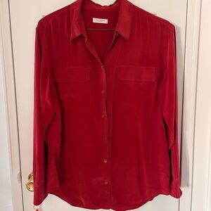 Equipment Red Button Down Shirt